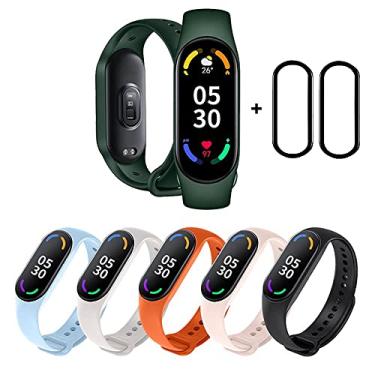 Imagem de Pulseiras Extras para Mi band 7 (Kit 6 + Película Protetora 3D * 2)