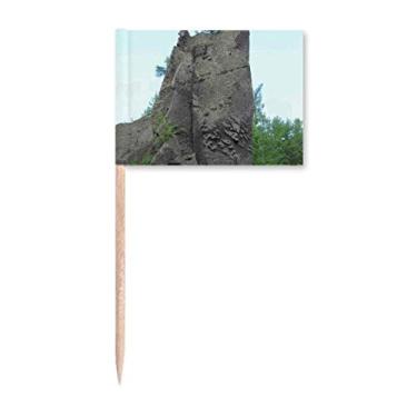 Imagem de Palito de Dente Moderno Boulder Art Déco Bandeira de Presente Marcador Topper Decoração de Festa