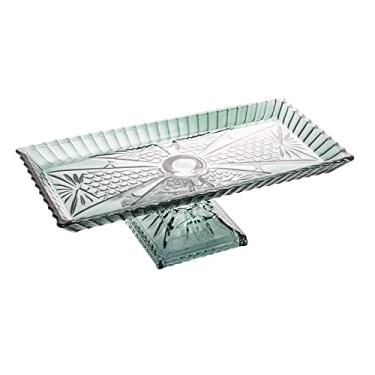 Imagem de TRAVESSA CRISTAL C/PÉ PRINCESS 34x17x11cm VERDE