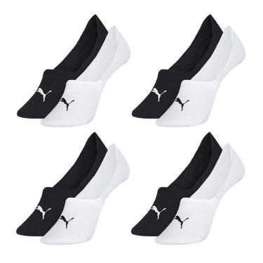 Imagem de Kit 8 Pares de Meias Puma Femininas Sapatilhas Invisíveis 34-38