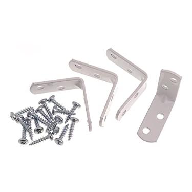 Imagem de Cantoneira Branca 40mm com Parafusos Bemfixa – Kit com 4 Unidades para Fixação e Reforço de Móveis