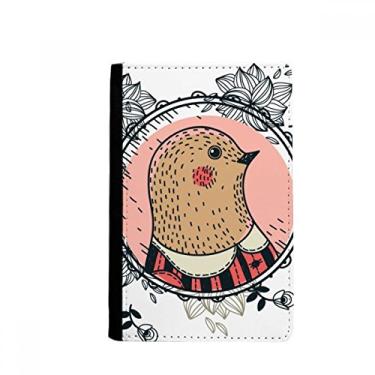 Imagem de Porta-passaporte com estampa de folha de desenho de desenho de folha de pombo, porta-cartões Notecase Burse