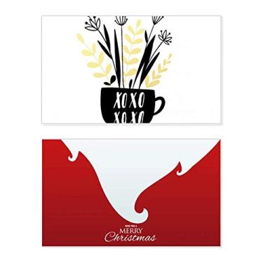 Imagem de Xoxo Vaso de flores estilo citação feriado feriado Feliz Natal Cartão de parabéns Mensagem de Natal