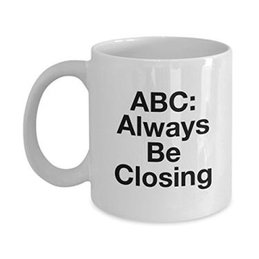 Imagem de Caneca Always Be Closing – Copo de café ABC – Presente para vendedores vendedores empreendedores – Ideias de presente – de cerâmica barata