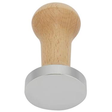 Imagem de Ferramenta para fazer café, mexedor de café ecológico ergonômico, para escritório e casa (cor de madeira, fundo plano de 51 mm)