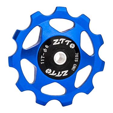 Imagem de Tachiuwa Polia do câmbio traseiro de bicicleta Roda de bicicleta de estrada Acessório de ciclismo universal 11D Jockey Wheel , Azul