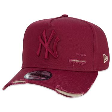 Imagem de Boné New Era 9Forty A-Frame NY Yankees Destroyed Bordô