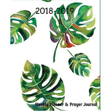 Imagem de 2018-2019 Weekly Planner & Prayer Journal: Tropical Leaves, Christian Planner, Prayer & Gratitude Journal, 17 Month Weekly & Monthly Planner, ... Planner, Organizer, Agenda and Calendar).