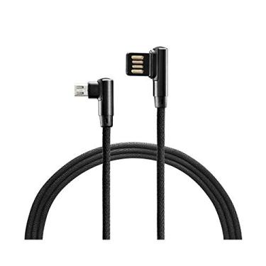 Imagem de Cabo Gamer Micro USB Material Nylon Tran�ado 1.2 Metros de Comprimento Preto Warrior - WI388