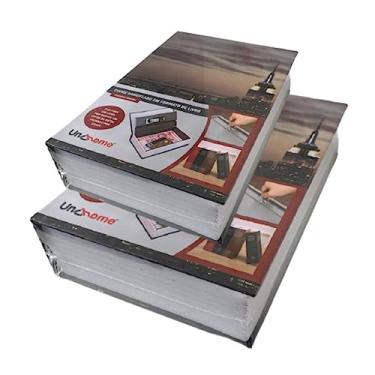 Imagem de Unyhome Kit Livro Cofre Camuflado Decoração Metal Chave Porta Joias 02 Peças Médio e Grande