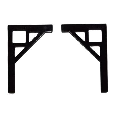 Imagem de Mão Francesa Suporte Prateleira Pequena 10X15 cm QUADRADA Preta All Style