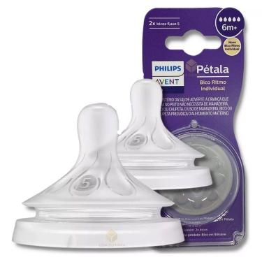 Imagem de Bico Para Mamadeira Pétala 3.0 Fluxo 5 +6m c/2 Philips Avent