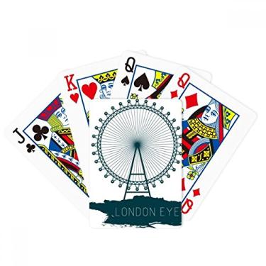 Imagem de DIYthinker Grã-Bretanha Reino Unido Londres Eye Reino Unido pôquer baralho jogo de mesa presente