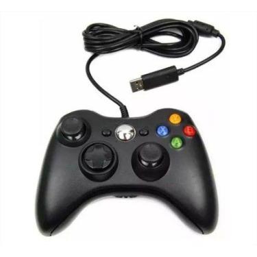 Imagem de Controle Compativel  Xbox  E Pc Com Fio Manete Joystick Notebook Preto