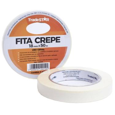 Imagem de Fita Adesiva Crepe Papel 18Mm X 50M C/24 Rolos 18X50