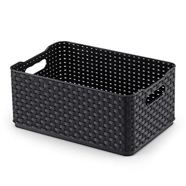 Imagem de Caixa organizadora 4,5L preto Rattan 03 Arthi