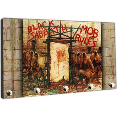 Imagem de Porta Chaves Bandas Black Sabbtah Mob Rules Rock Metal Casa Organizado