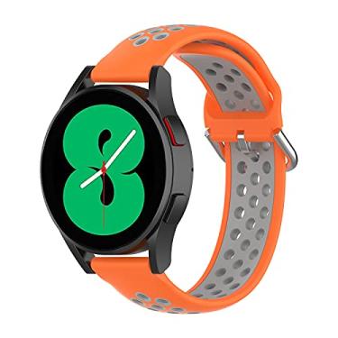 Imagem de Hoopyeecase Esporte pulseira de relógio para Samsung Galaxy Watch 4 40mm/44mm pulseira, Galaxy Watch 3 41mm /Galaxy Watch 4 Classic 42mm/46mm, 20mm Suave Silicone Substituição pulseira de relógio