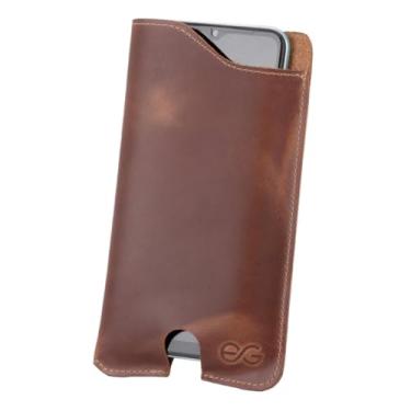 Imagem de Capa Porta Celular Bainha Couro Legítimo C/passador De Cinto (Marrom)