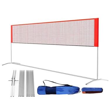 Imagem de Rede De Badminton Com Suporte De Aço Inoxidável, Rede De Pickleball De Vôlei, Para Parque Interno Externo, Estrutura Robusta (Color : Red, Size : 3.1m/11ft)