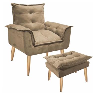 Imagem de Poltrona + Puff Linda Platinum Decor Capuccino