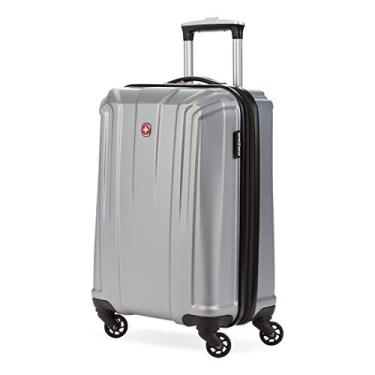 Imagem de SwissGear 3750 Malas Rígidas Expansíveis com Rodas Giratórias, Prata, Carry-On 20-Inch, 3750 Malas Rígidas Expansíveis com Rodas Giratórias