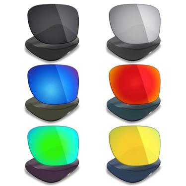 Imagem de Mryok 6 pares de lentes polarizadas de substituição para óculos de sol Ray-Ban RB4258 50 mm - preto furtivo/vermelho fogo/azul gelo/titânio prateado/verde esmeralda/ouro 24K
