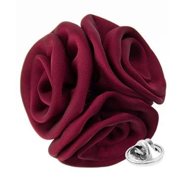 Imagem de Vittorio Vico Broche de lapela premium trio de flores - lapela formal para homens, broche de flor, 2.0" (5.10CM), Poliéster, Não aplicável