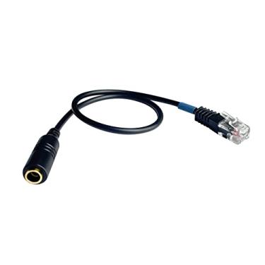 Imagem de Earsinger Conversor adaptador de fone de ouvido fêmea padrão RJ9 para plugue de 3,5 mm monofonete/plugue de fone de ouvido para telefone de escritório Ciscoo e amplificador Plantronicss: adaptadores