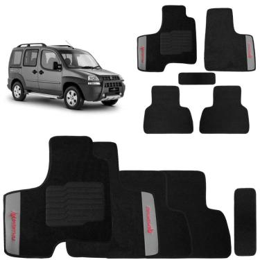 Imagem de Jogo de Tapetes Carpete Doblo Adventure 2002 a 2007 Preto 5 Peças