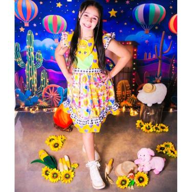 Imagem de Vestido Infantil Junino Milho