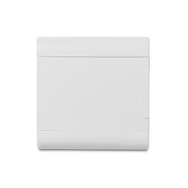 Imagem de Quadro Embutir Ouro Box 16 Módulos Din Porta Opaca Steck Branco 16 Módulos