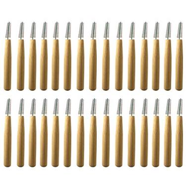 Imagem de 50 PCS Escova Interdental Escova de Aparelho de Bambu Escova Fio Dental Cabeça Fio Dental Limpadores Fio Dental Ferramentas de Limpeza Dentária/820
