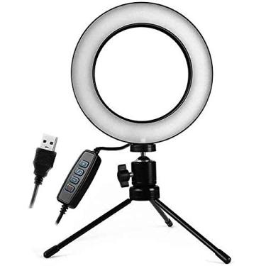Imagem de Iluminador Ring Light 16Cm Maquiagem Selfie Gravação Vídeo