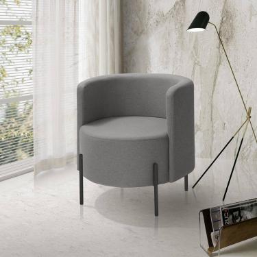 Imagem de Poltrona para Sala de Estar e Quarto Califórnia Ecológica Cinza Escuro