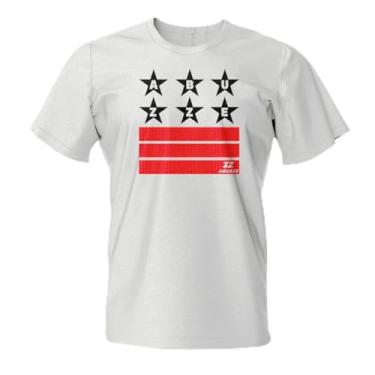 Imagem de Camiseta Masculina Original Abuzze Stars Manga Curta 100% Algodão (BR, Alfa, G, Regular, Branco)