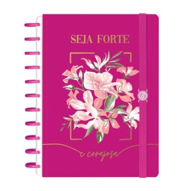 Imagem de Caderno Disco Iscool 140 Fls Grande G+ Opulence Seja Forte e Corajosa Pink