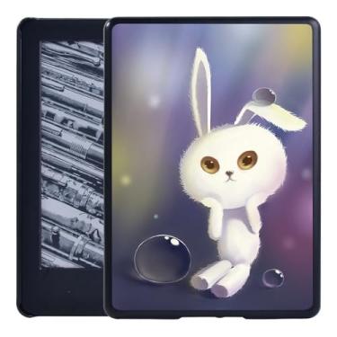 Imagem de Capa para tablet Amazon Kindle Paperwhite 1 5th/2 6th/3 7th/Paperwhite 4 10th/Kindle 10th 2019/8th 2016 Antiqueda Capa traseira (21. Coelho branco, para J9G29R)