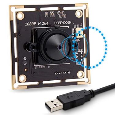 Imagem de SVPRO Placa de módulo de câmera USB com lente pinhole de 3,7 mm, Full HD, placa de câmera Sony IMX323 USB com microfone, webcam de baixa iluminação de 0,01 lux, saída de vídeo H.264