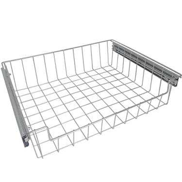 Imagem de Gaveta Fruteira Deslizante Baixa Slim De Aramado Cromado 47x38cm Schmitt
