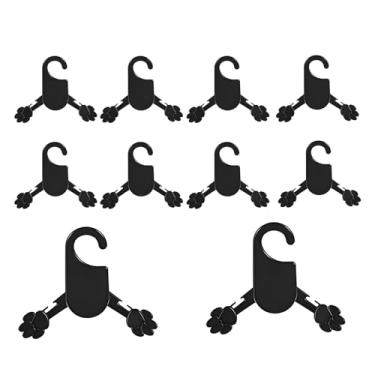 Imagem de NACOCO cabide de roupa de animal de estimação de cachorro de plástico rosa (P, preto)