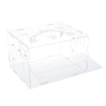 Imagem de homozy Habitat de ratinho em acrílico para hamster casa de ratos, gaiola transparente, suprimentos para animais de estimação, camada única