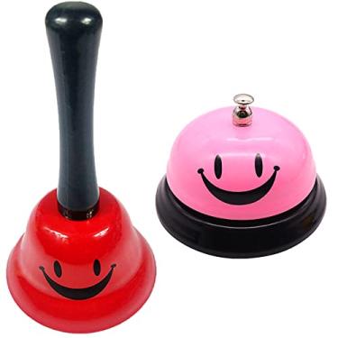 Imagem de Huqqi Pacote com 2 campainhas de serviço, campainha de serviço, barra de balcão, recepção de sino, recepção para balcão de hotel, restaurante, linha de comida, sino de eventos de casamento