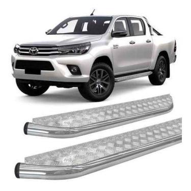 Imagem de Estribo Chapa Hilux 2016 E 2017 Cabine Dupla Cromado - HOZZ