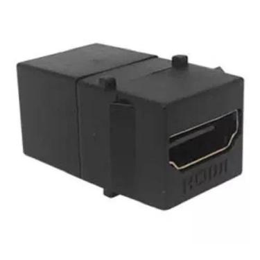 Imagem de Conector Emenda HDMI 2.0 Tomada Padrão Keystone Preto - QTMOV