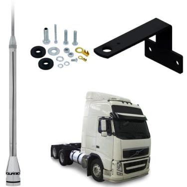 Imagem de Antena Móvel Px Inox 2,7 metros Alongador 60cm Suporte Traseiro Lado C