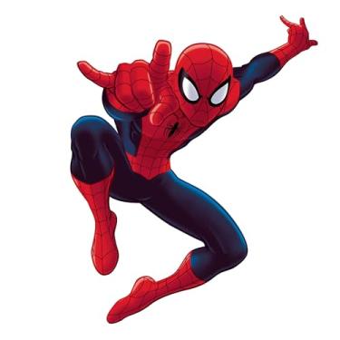 Imagem de RoomMates Decalques de parede Marvel Ultimate Spider-Man Giant Peel and Stick da RoomMates, RMK4831GM, vermelho, azul, amarelo