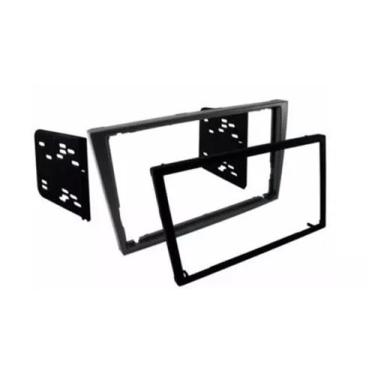 Imagem de Moldura 2Din Mp5 Corsa Montana Meriva Vectra Completa Cinza - Autoplas