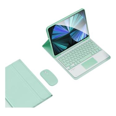Imagem de Capa Para iPad Air 4ª Air 5ª Geração + Smart Keyboard+Mouse (Verde Claro, Teclado de toque)