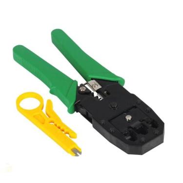 Imagem de Alicate De Crimpar Rj45/ Rj11/ Rj12/ Decapador Cabo De Rede - It Blue